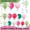 Pink Flamingo Balloons Garland Arch Kit (Pink Green+Flamingo)
